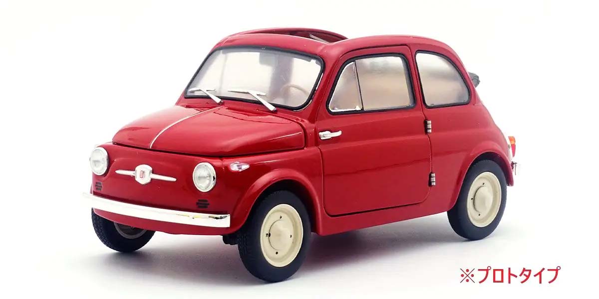 KYOSHO DIE CAST Kyosho 1:18 Fiat Nuova 500 Coral Red