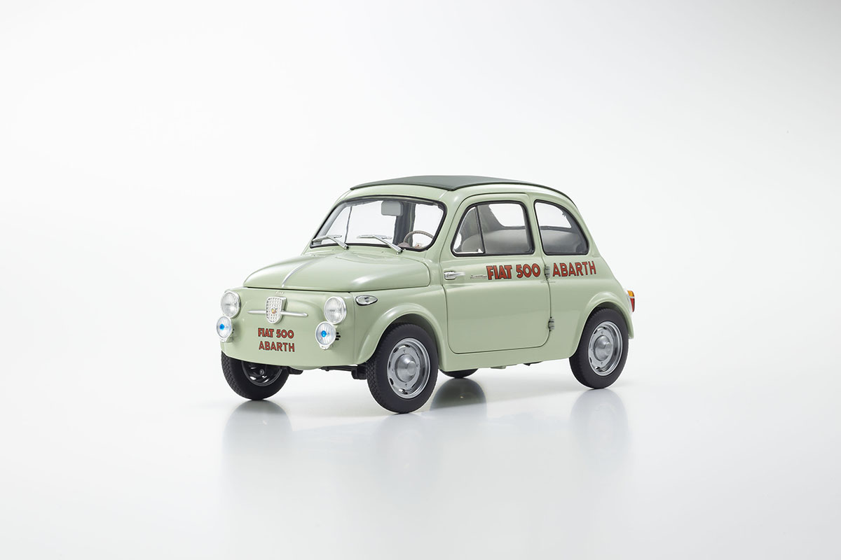 KYOSHO DIE CAST Kyosho 1:18 Fiat Nuova 500 Elaborazione Abarth Record Green Clear