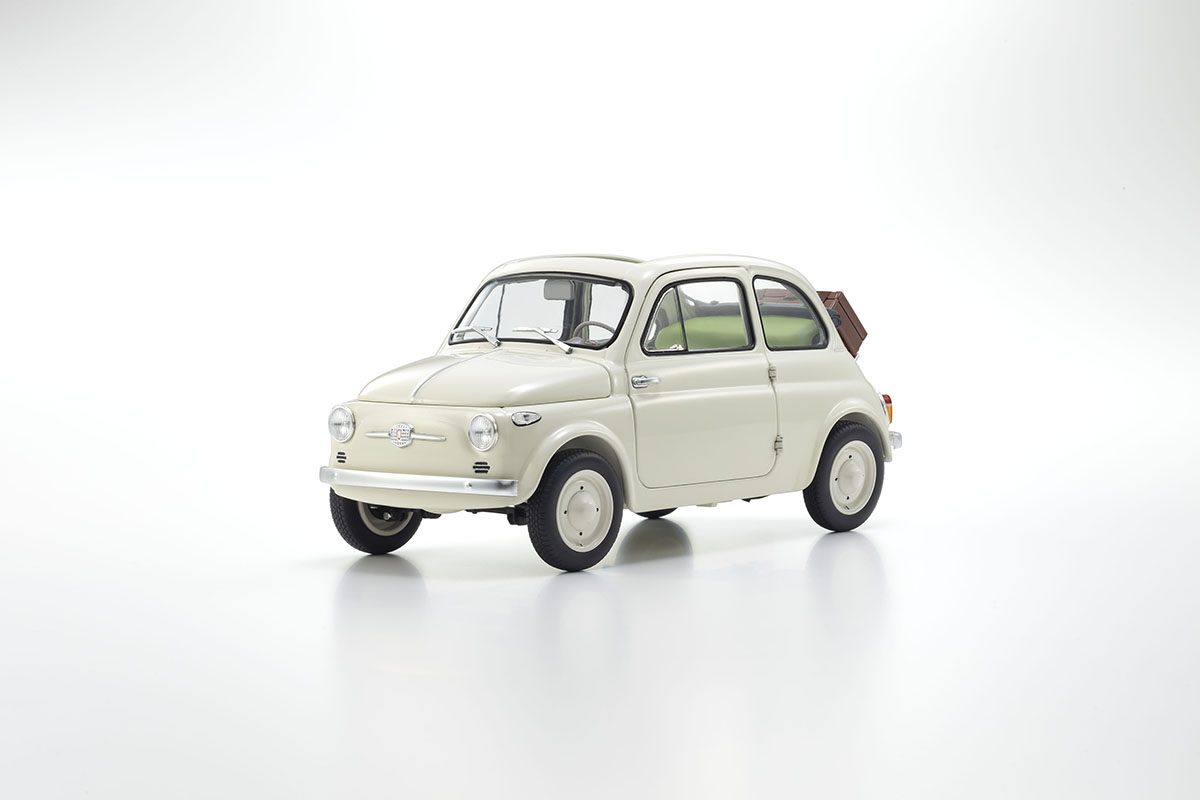 KYOSHO DIE CAST Kyosho 1:18 Fiat Nuova 500 Ivory Accessories Version