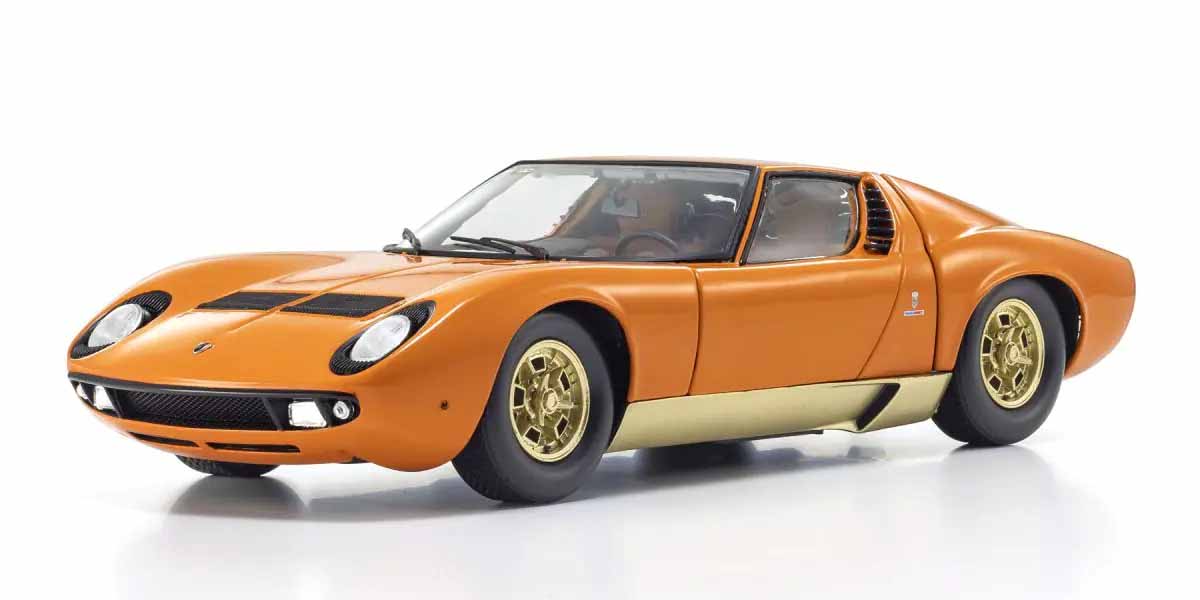 KYOSHO DIE CAST Kyosho 1:18 Lamborghini Miura P400 1968 Orange-Gold