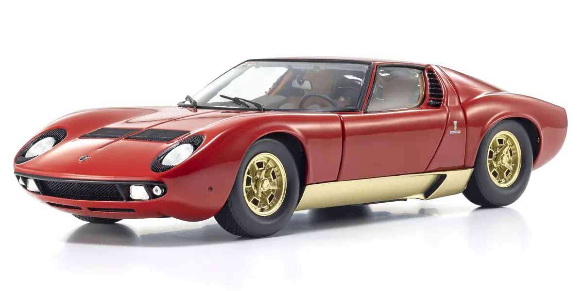 KYOSHO DIE CAST Kyosho 1:18 Lamborghini Miura P400 1968 Red-Gold