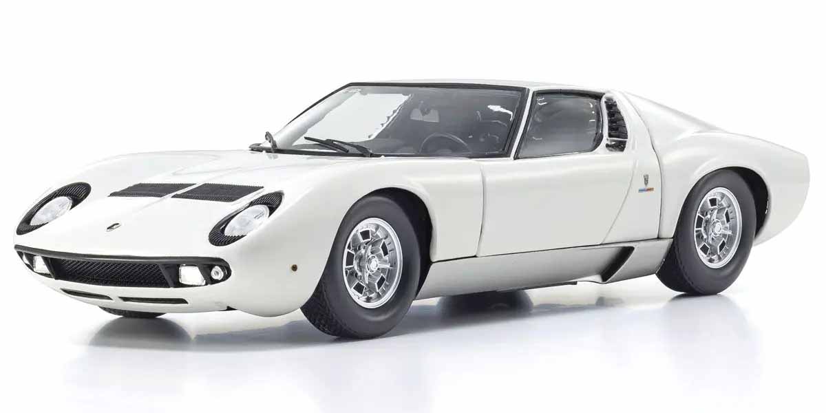 KYOSHO DIE CAST Kyosho 1:18 Lamborghini Miura P400 1968 White-Silver