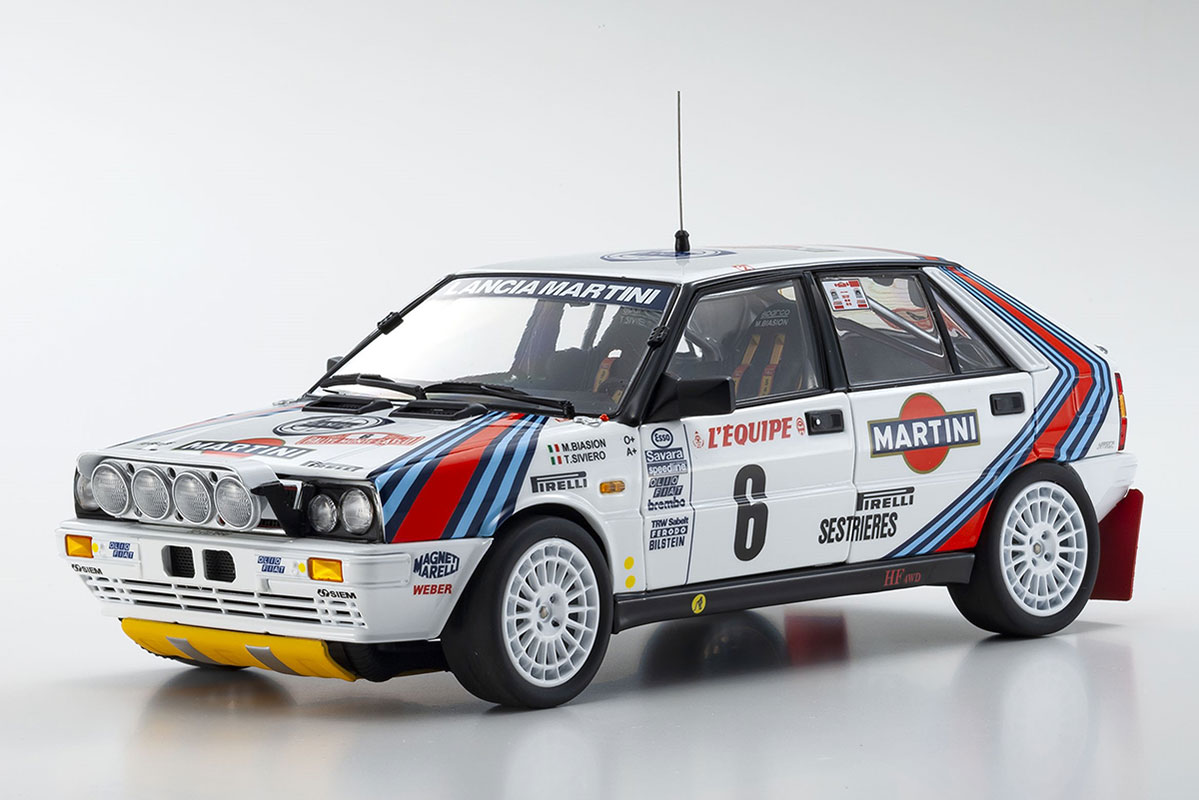 KYOSHO DIE CAST Kyosho 1:18 Lancia Delta HF 4WD Monte Carlo 1987 Team Martini Nr.6