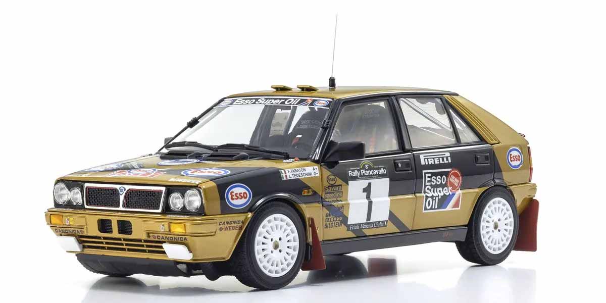 KYOSHO DIE CAST Kyosho 1:18 Lancia Delta HF 4WD Rally Piancavallo 1987 Esso Nr.1