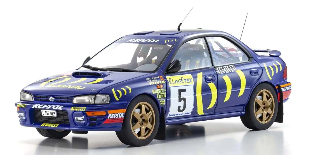 KYOSHO DIE CAST Kyosho 1:18 Subaru Impreza Carlos Sainz Winner Monte Carlo 1995 Nr.5