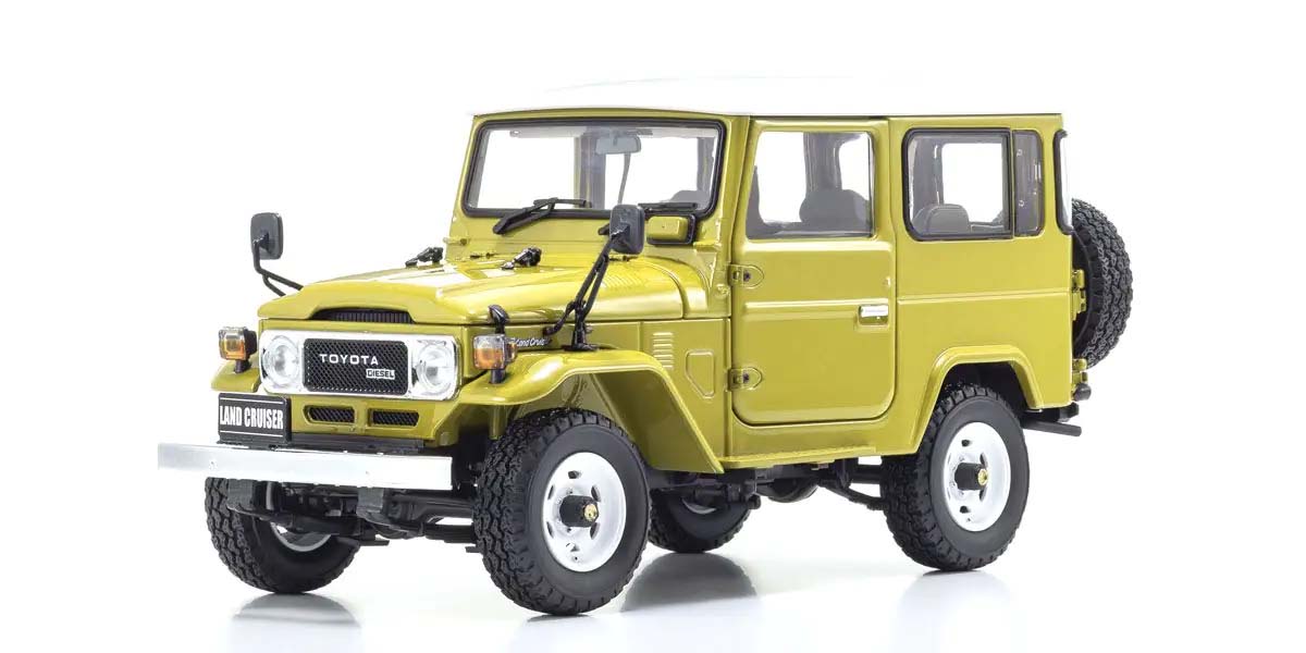 KYOSHO DIE CAST Kyosho 1:18 Toyota Land Cruiser 40 Van (BJ42V) 1980 Yellow