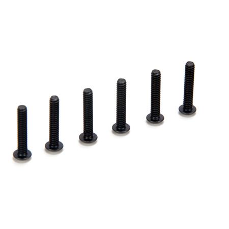 Losi Flat Head Screws, 4-40 x 5/8" (6)
