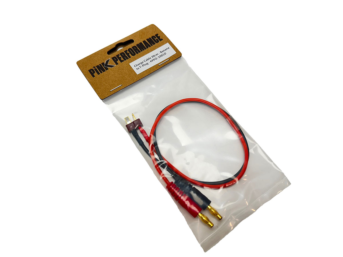 PINK PERFORMANCE Charge Cable 30cm Pink Performance - Banana to T-Plug