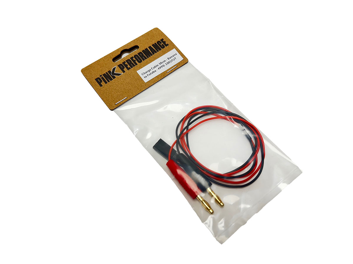 PINK PERFORMANCE Charge Cable 30cm Pink Performance - Banana to Futaba