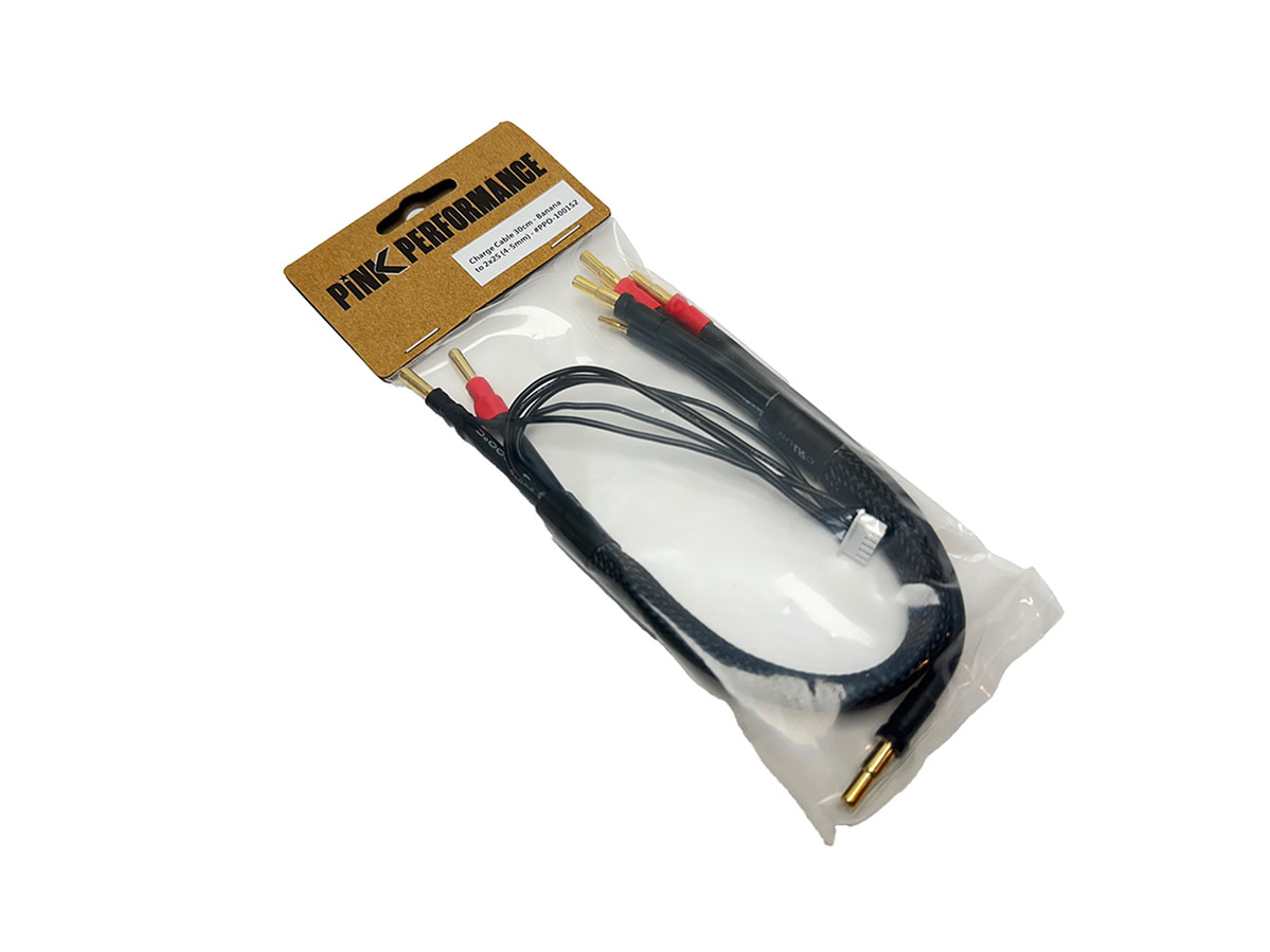 PINK PERFORMANCE Charge Cable 30cm Pink Performance - Banana to 2x2S (4-5mm)
