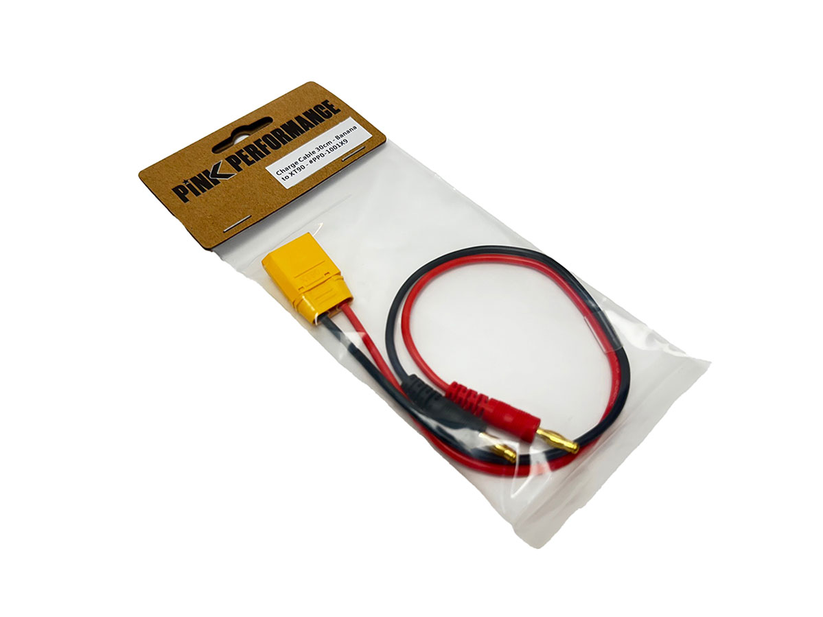 PINK PERFORMANCE Charge Cable 30cm Pink Performance - Banana to XT90