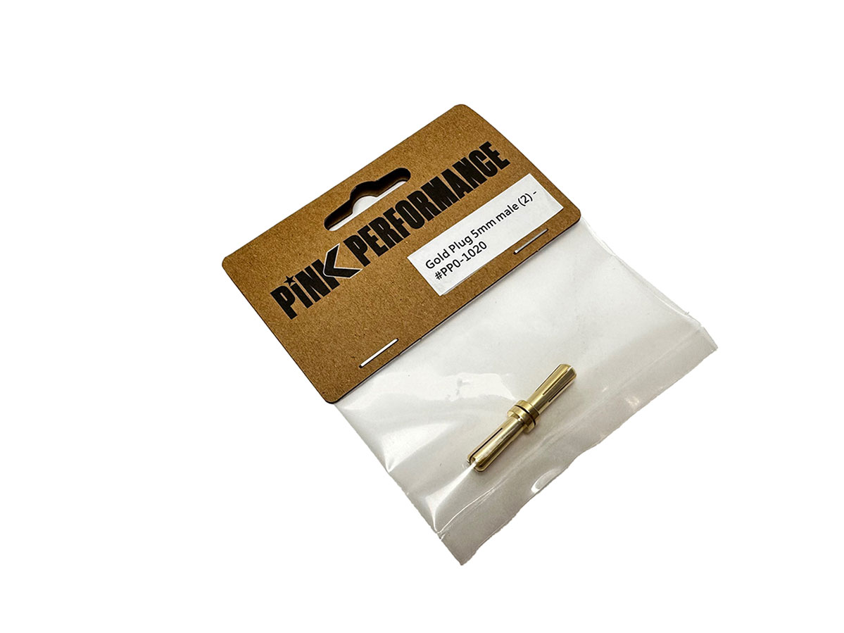 PINK PERFORMANCE Gold Plug 5mm male (2) Pink Performance