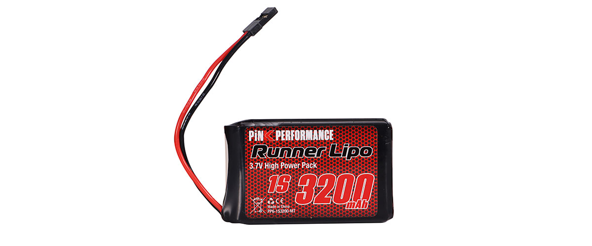PINK PERFORMANCE Pink Runner LiPo 1S 3.7V-3200 for Sanwa MT44 - MT5