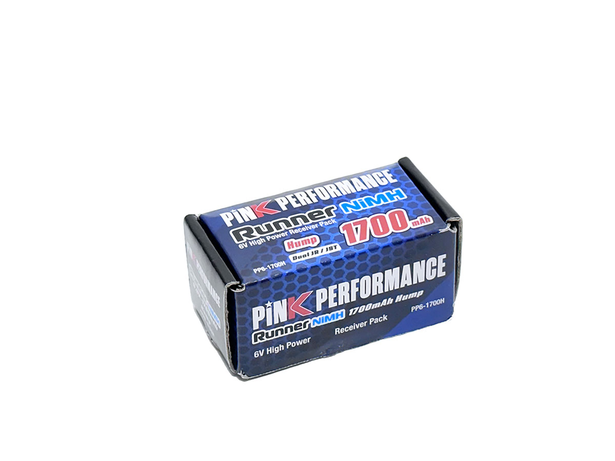 PINK PERFORMANCE Pink Runner Rx NiMh 6.0V-1700 (Dual JR-JST) 51x32x31mm 120g - Hump