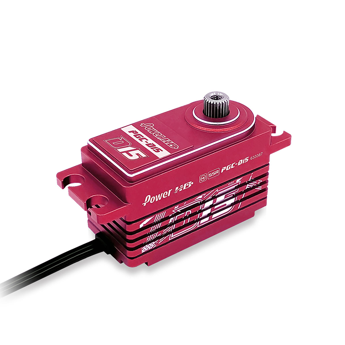 POWER HD Servo Power HD D15 Red Low Profile Reverse wire Drift/TC(18kg/0.085s)