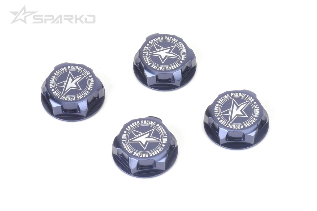 Sparko F8 7075 17mm Aluminum Covered Serrated Wheel Nut (4)
