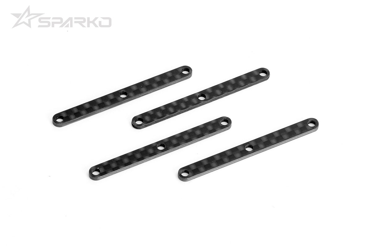Sparko F8 Carbon Fiber Front Upper Arm Inserts (R=L) 2.0mm (4pcs)