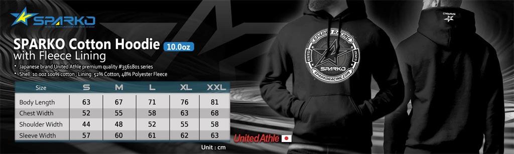 Sparko F8 Hoodie Black BYW-F8 Size L